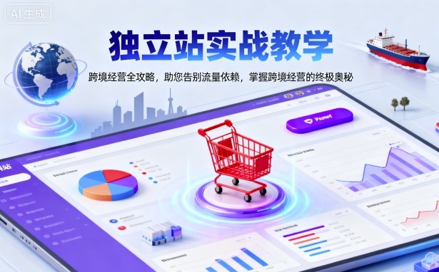 独立站实战教学，跨境经营全攻略，助您告别流量依赖，掌握跨境经营的终极奥|淘骐网赚资源库