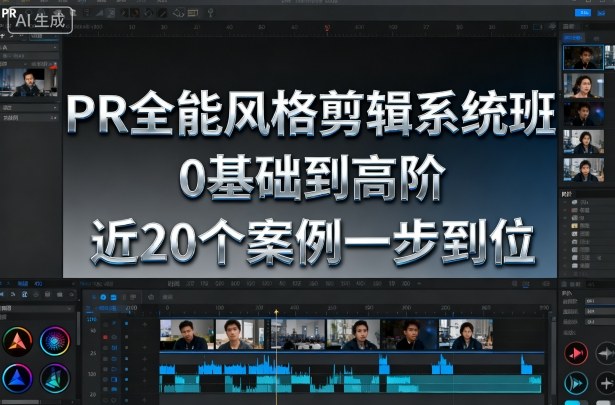 PR全能风格剪辑系统班，0基础到高阶，近20个案例一步到位|淘骐网赚资源库
