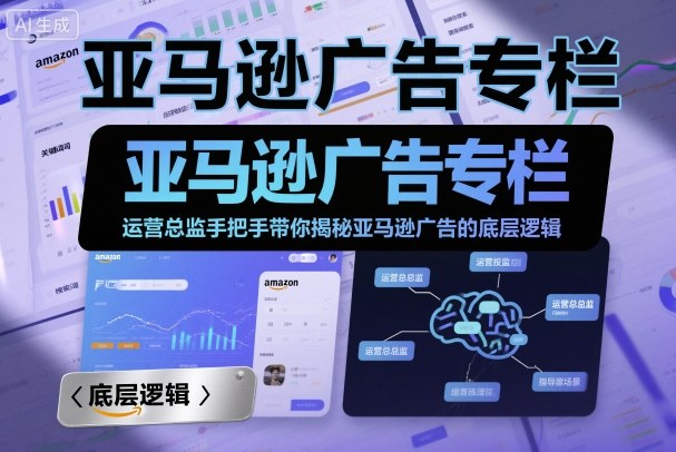 亚马逊广告专栏:运营总监手把手带你揭秘亚马逊广告的底层逻辑|淘骐网赚资源库