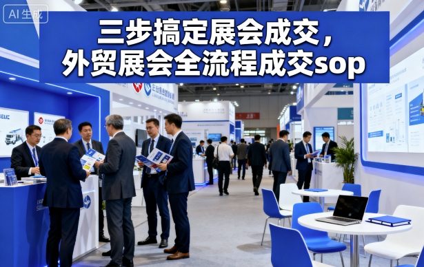 三步搞定展会成交,外贸展会全流程成交sop|淘骐网赚资源库