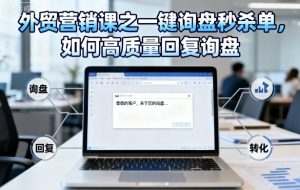 外贸营销课之一键询盘秒杀单,如何高质量回复询盘|淘骐网赚资源库
