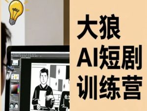 大狼AI短剧训练营-短剧课程(更新中)|淘骐网赚资源库