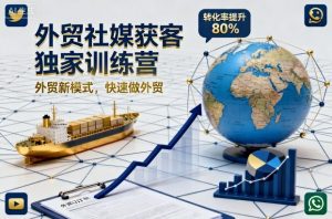 外贸社媒获客独家训练营，外贸新模式，快速做外贸|淘骐网赚资源库