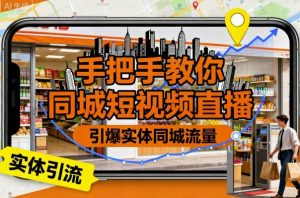 手把手教你同城短视频直播，引爆实体同城流量|淘骐网赚资源库
