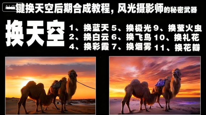 一键换天空后期合成教程,风光摄影师的秘密武器|淘骐网赚资源库