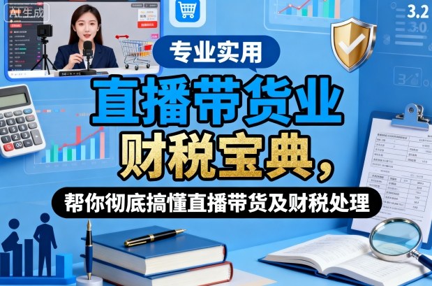 直播带货业财税宝典,帮你彻底搞懂直播带货及财税处理|淘骐网赚资源库