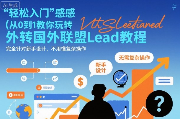 国外联盟賺美刀项目,从0到1教你玩转国外联盟Lead教程,纯新手可操作性100%|淘骐网赚资源库