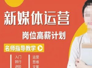 新媒体运营高薪升核培养计划,入门-转行-进阶|淘骐网赚资源库
