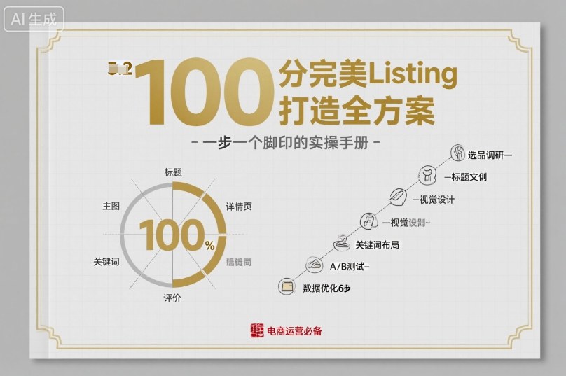 100分完美Listing打造全方案,想要完美listing必须是需要一步一个脚印的|淘骐网赚资源库