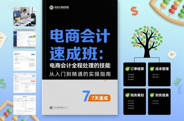 电商会计速成班，电商会计全程处理的技能|淘骐网赚资源库