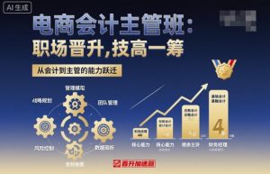 电商会计主管班，职场晋升，技高一筹|淘骐网赚资源库