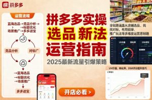王校长9月12拼多多实操新玩法，全链路涵盖从店铺选品、找对标，布局链接，推广玩法等多维度运营思路（更新）|淘骐网赚资源库