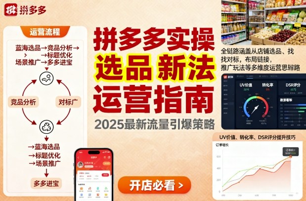 王校长9月12拼多多实操新玩法,全链路涵盖从店铺选品、找对标,布局链接,推广玩法等多维度运营思路|淘骐网赚资源库