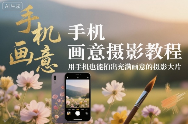 手机画意摄影教程,用手机也能拍出充满画意的摄影大片|淘骐网赚资源库