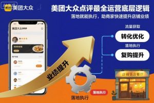 美团大众点评最全运营底层逻辑，落地就能执行，助商家快速提升店铺业绩|淘骐网赚资源库