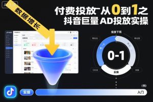 付费投放从0到1之抖音巨量AD投放实操|淘骐网赚资源库