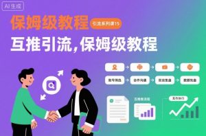 引流系列课15：互推引流，保姆级教程【文档】|淘骐网赚资源库