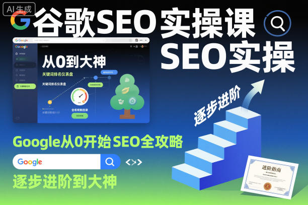 谷歌SEO实操课，Google从0开始SEO全攻略，逐步进阶到大神|淘骐网赚资源库