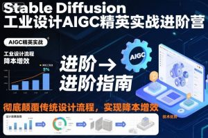 Stable Diffusion工业设计AIGC精英实战进阶营,彻底颠覆传统设计流程,实现降本增效|淘骐网赚资源库