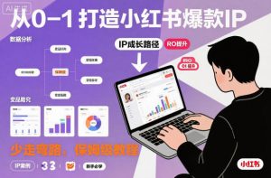 从0-1如何打造一个小红书爆款IP,少走弯路,保姆级教程|淘骐网赚资源库