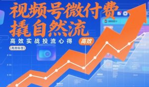 视频号微付费撬自然流,高效实战投流心得|淘骐网赚资源库