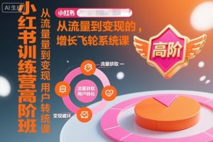 小红书训练营高阶班,从流量到变现的增长飞轮系统课|第一资源库