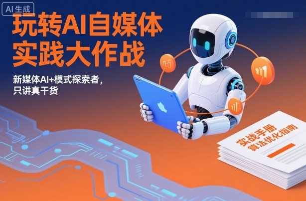 玩转AI自媒体实践大作战,新媒体AI+模式探索者,只讲真干货|淘骐网赚资源库