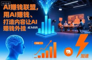 AI賺钱联盟，用AI賺钱、打造内容让AI成为你的賺钱外挂|淘骐网赚资源库