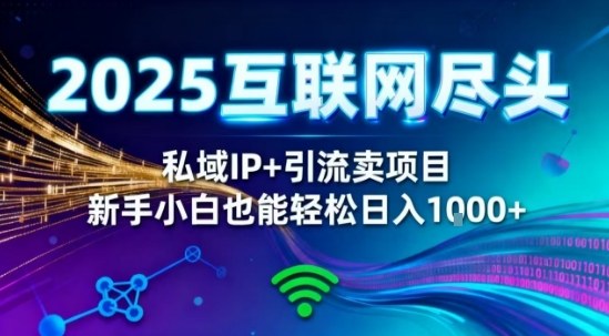 2025网创尽头王炸项目！私域IP+精准引流，新手小白在家躺賺日入1k，零经验也能上手【揭秘】|淘骐网赚资源库