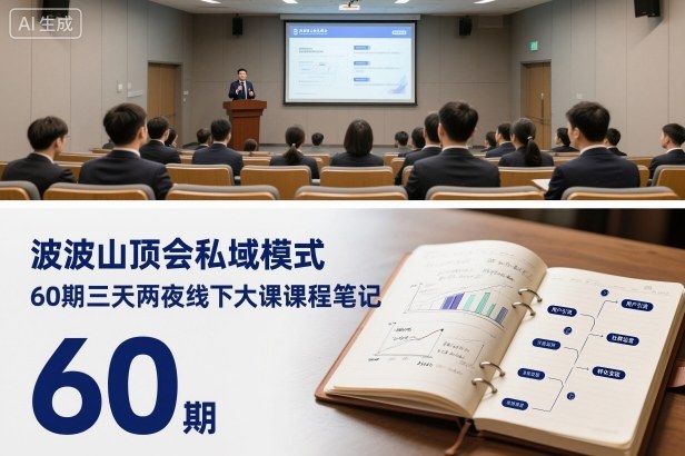波波山顶会私域模式60期三天两夜线下大课课程笔记（文档）|淘骐网赚资源库