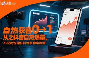 自热获客从0到1之抖音自热爆量,不投流也能在抖音拿稳定流量|淘骐网赚资源库