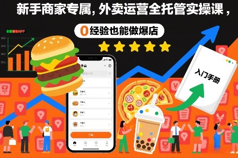 新手商家专属，外卖运营全托管实操课，0经验也能做爆店-第一资源库
