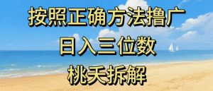 最新零撸看广告賺米，按照正确方法撸广，日入三位数，适合学生宝妈上班族-第一资源库