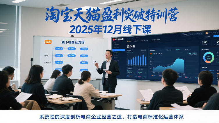 淘宝天猫盈利突破特训营25年12月线下课，系统性的深度剖析电商企业经营之道，打造电商标准化运营体系-第一资源库