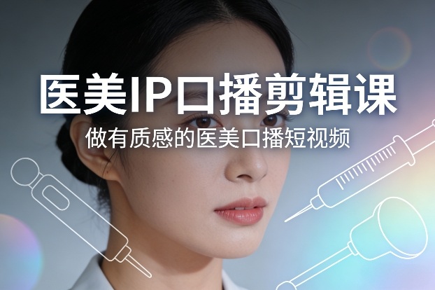 医美IP口播剪辑课,做有质感的医美口播短视频|淘骐网赚资源库