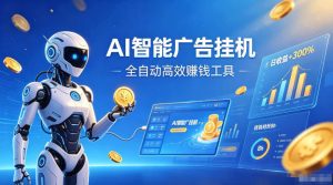 AI智能广告挂G,在家自动賺收益,全程无需人工操作、不用直播、不用拉人【揭秘】|淘骐网赚资源库