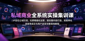 私域商业全系统实操课|IP定位公域引流、社群精细化运营、朋友圈内容打造、高客单成交与用户裂变完整落地教程|淘骐网赚资源库