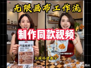 无限画布工作流一键复刻爆款带货视频,实操搭建,操作简单|淘骐网赚资源库