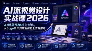 AI流视觉设计实战课2026：AI赋能品牌视觉创作，从Logo设计到商业视觉全流程落地|淘骐网赚资源库