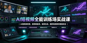 AI短视频全能训练场实战课|AI视频换背景、首尾帧复用、音频生成、爆款短视频完整复刻全套实操教学|淘骐网赚资源库
