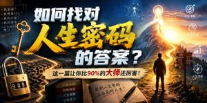 付费文章:如何找对人生密码的答案?这一篇让你比90%的大师还厉害!|淘骐网赚资源库