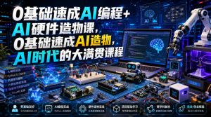 0基础速成AI编程+AI硬件造物课，0基础速成AI造物，AI时代的大满贯课程|淘骐网赚资源库