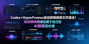Codex＋HyperFrames自动剪辑视频王炸组合！30分钟内搭建起属于自己的AI剪辑流水线（完整版实操教程手册）|淘骐网赚资源库