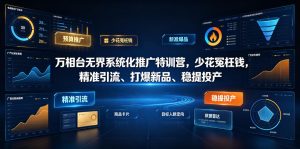 万相台无界系统化推广特训营VI0.0，少花冤枉钱，精准引流、打爆新品、稳提投产（全程录音+字幕）|淘骐网赚资源库