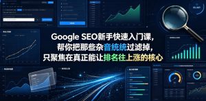 Google SEO新手快速入门课,帮你把那些杂音统统过滤掉,只聚焦在真正能让排名往上涨的核心动作【原创双语字幕】|淘骐网赚资源库