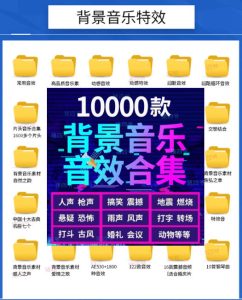 宝藏级音效素材包!10000+款背景音乐音效素材合集,自然片头婚礼会议常用音效包,分类清晰|淘骐网赚资源库
