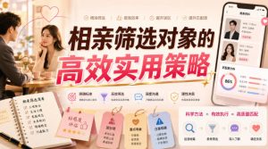 付费文章：相亲筛选对象的高效实用策略|淘骐网赚资源库