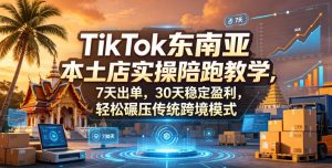 TikTok东南亚本土店实操陪跑教学,7天出单,30天稳定盈利,轻松碾压传统跨境模式(更新0819)|淘骐网赚资源库