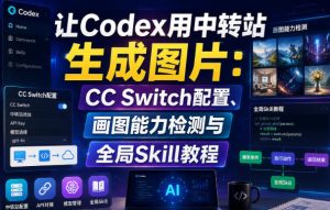 让Codex用中转站生成图片:CC Switch配置、画图能力检测与全局Skill教程|淘骐网赚资源库