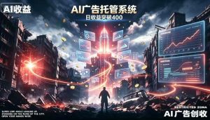AI智能广告，全自动化运行，单日可达400+，小白新手0基础上手【揭秘】|淘骐网赚资源库